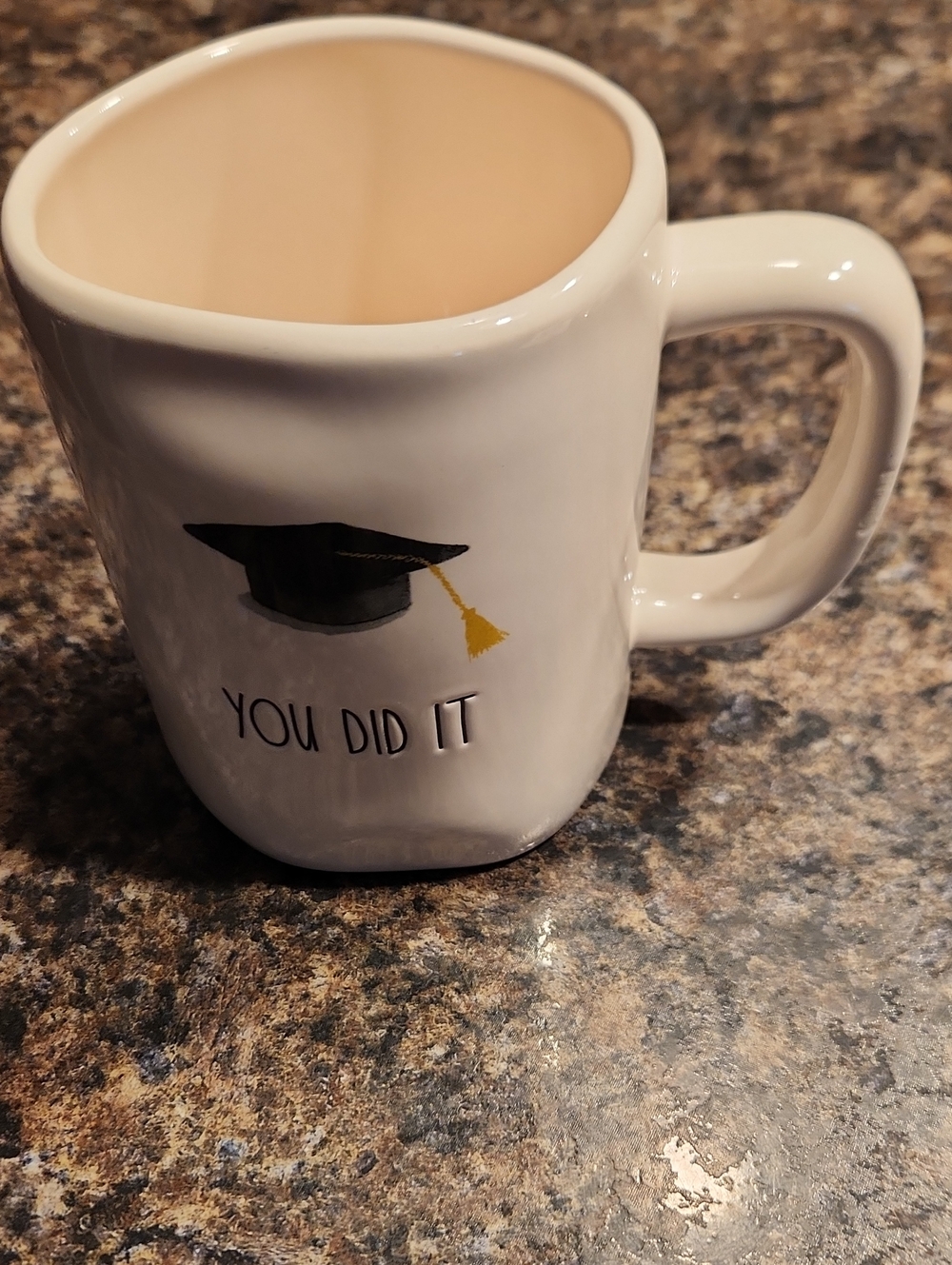 EUC Rae Dunn White Graduation 'You Did It' Ceramic Coffee Mug
